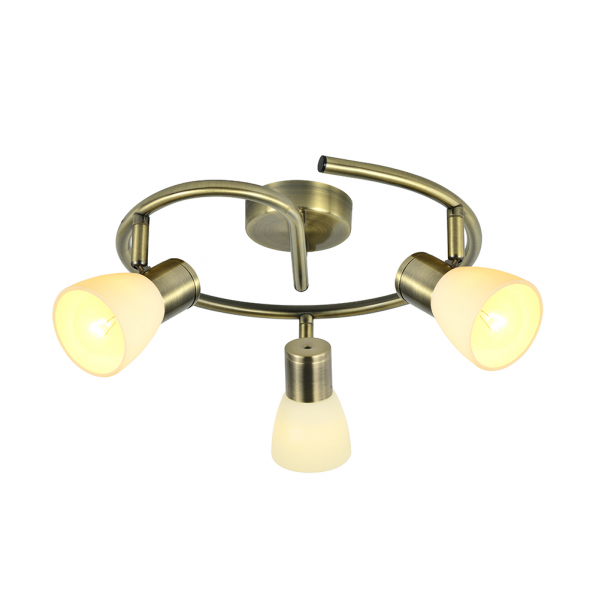 Plafon Cholo 3xe14 de Abrila con acabado en cuero, diseño moderno y orientable de 16x34x34 cm en metal y cristal para iluminación interior y decoración del hogar.