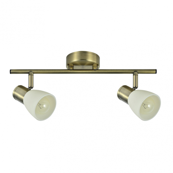 Regleta de focos orientables Cholo de Abrila, modelo 2xE14 en cuero y metal con cristal, dimensiones 16x36,5x8,5 cm, iluminación interior moderna para decoración doméstica, referencia 141992014