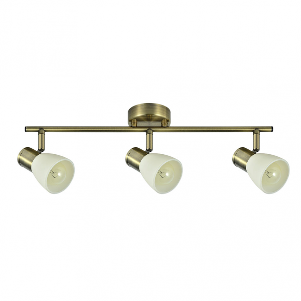 Regleta de focos Cholo 3xE14 con acabado en cuero genuino de Abrila, modelo 141993014, lámpara de techo orientable moderna para iluminación interior y decoración del hogar, fabricada en metal y cristal con diseño doméstico elegante.