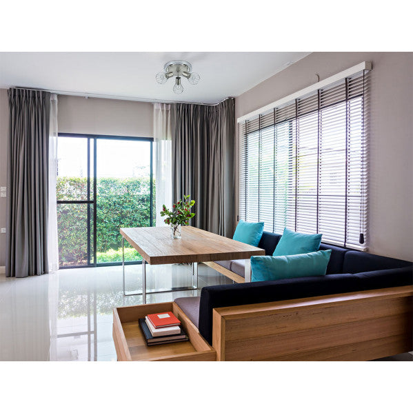 Plafon Mateo de Abrila en acabado cromo-níquel, modelo 3xE14 con dimensiones 15x28x28 cm, luz interior moderna y orientable en metal para decoración doméstica, referencia 142283003.