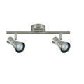 Regleta de focos orientables máximo 2xGU10 en níquel/cromo de Abrila (modelo 142392003), diseño moderno de metal para iluminación interior doméstica y decoración.