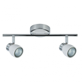 Regleta de focos Chacho 2xGU10 en blanco de Abrila, modelo 142492001, diseño moderno en metal cromo para iluminación interior doméstica y decoración.