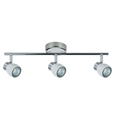 Regleta de focos Chacho 3xGU10 blanco de Abrila, modelo 142493001, con diseño moderno en metal blanco cromo, iluminación orientable para interiores domésticos, focos GU10 decorativos y funcionales para ai2.