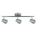 Regleta de focos Chacho 3xGU10 en acabado níquel de Abrila, diseño moderno y orientable en metal para iluminación interior doméstica y decoración (modelo 142493003)