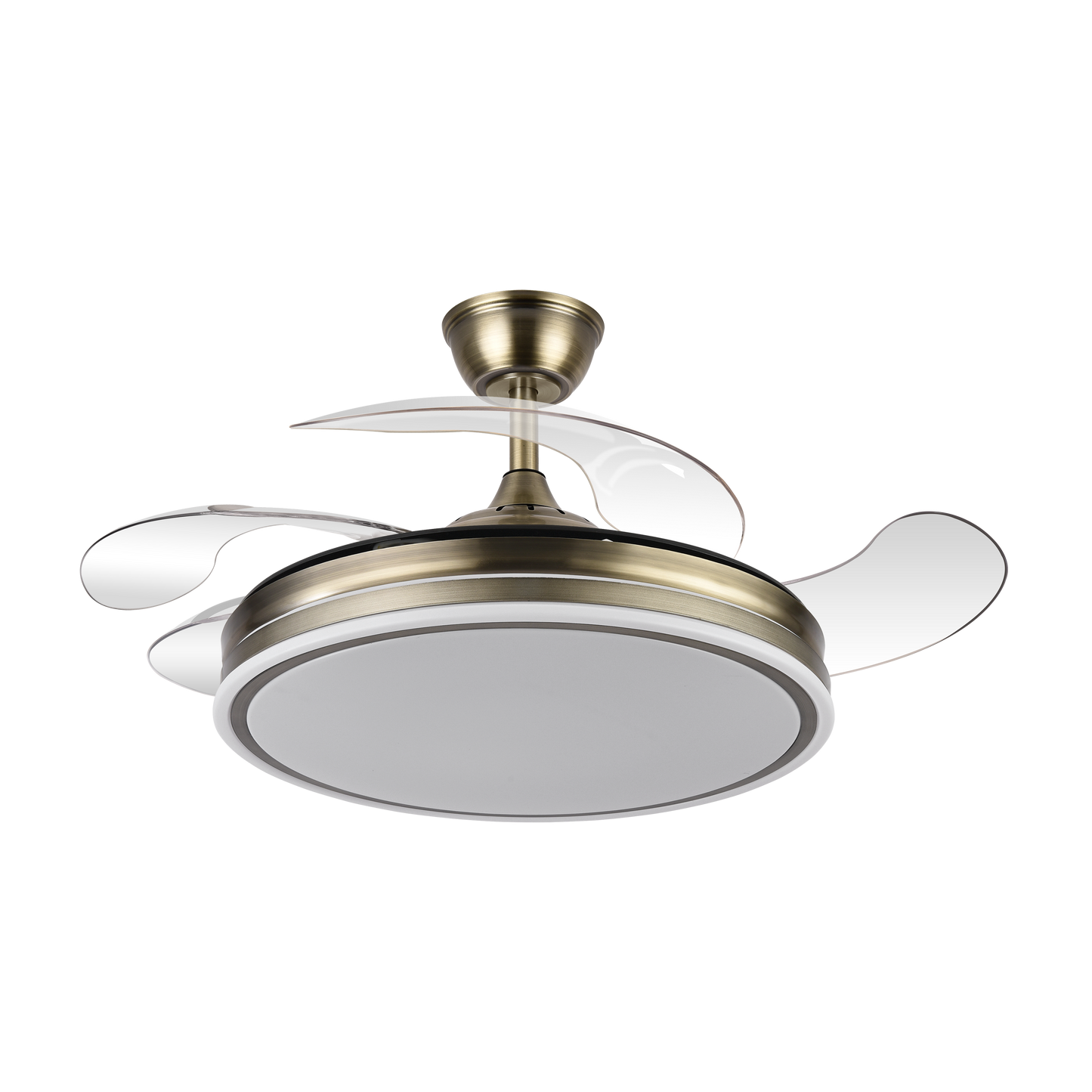 Aquí tienes la descripción optimizada para el atributo `alt` del ventilador de techo Bayomo:

Ventilador de techo Bayomo Cuero con LED en diseño moderno para interiores, con motor DC, aspas retractiles y dos velocidades. 142591414

Este texto incluye las palabras clave más relevantes y resalta las características principales del producto, lo que mejorará la visibilidad y el SEO de la imagen.