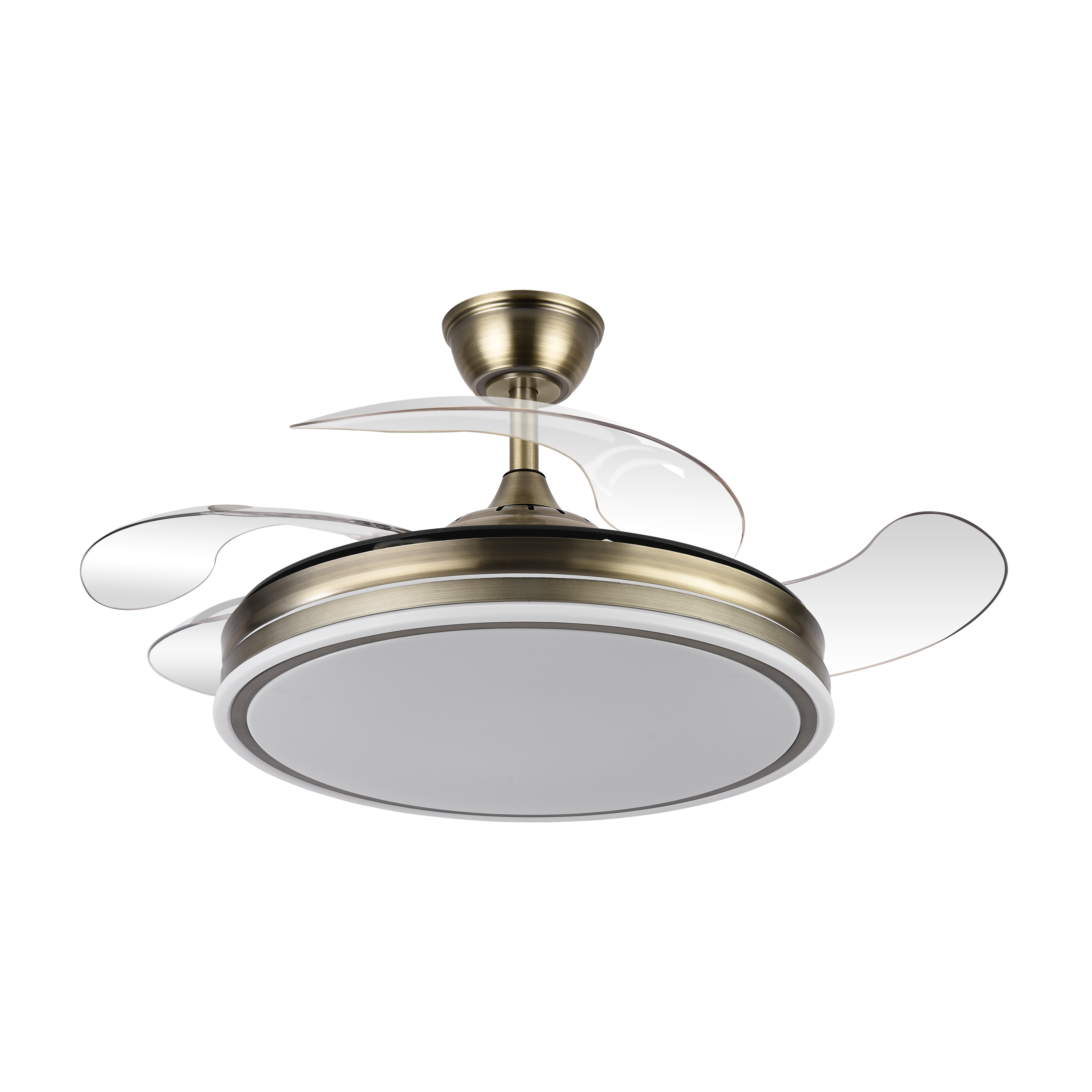 Aquí tienes la descripción optimizada para el atributo `alt` del ventilador de techo Bayomo:

Ventilador de techo Bayomo Cuero con LED en diseño moderno para interiores, con motor DC, aspas retractiles y dos velocidades. 142591414

Este texto incluye las palabras clave más relevantes y resalta las características principales del producto, lo que mejorará la visibilidad y el SEO de la imagen.