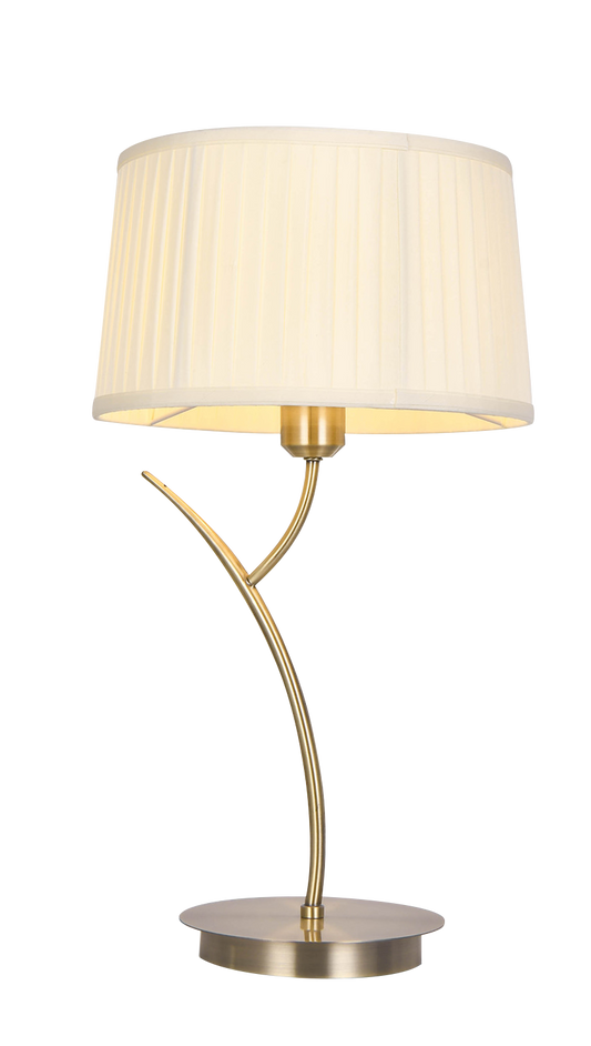 Lámpara de mesa Sobremesa Magni en cuero beige con pantalla - Fabrilamp 143071014