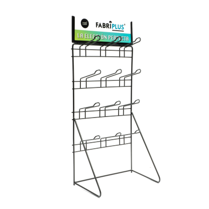 Expositor Fabriplus con 12 ganchos de metal, Fabrilamp, modelo 1432WR01XX, ideal para organización en ferretería y hogar