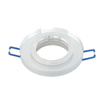 Empotrable de cristal Solna, redondo y transparente para interior, iluminación GU10 – Fabrilamp/Abrila (14338RF49)