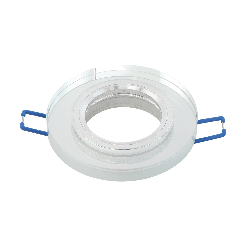 Empotrable de cristal Solna, redondo y transparente, iluminación interior moderna, GU10, Fabrilamp Abrila – código 14338RF49