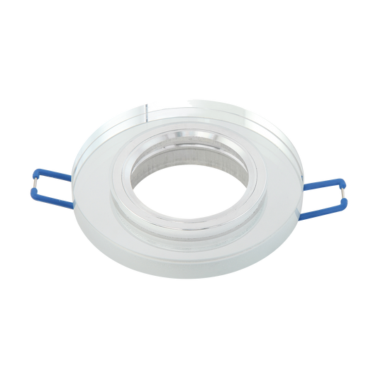 Empotrable de cristal Solna, redondo y transparente, iluminación interior moderna, GU10, Fabrilamp Abrila – código 14338RF49