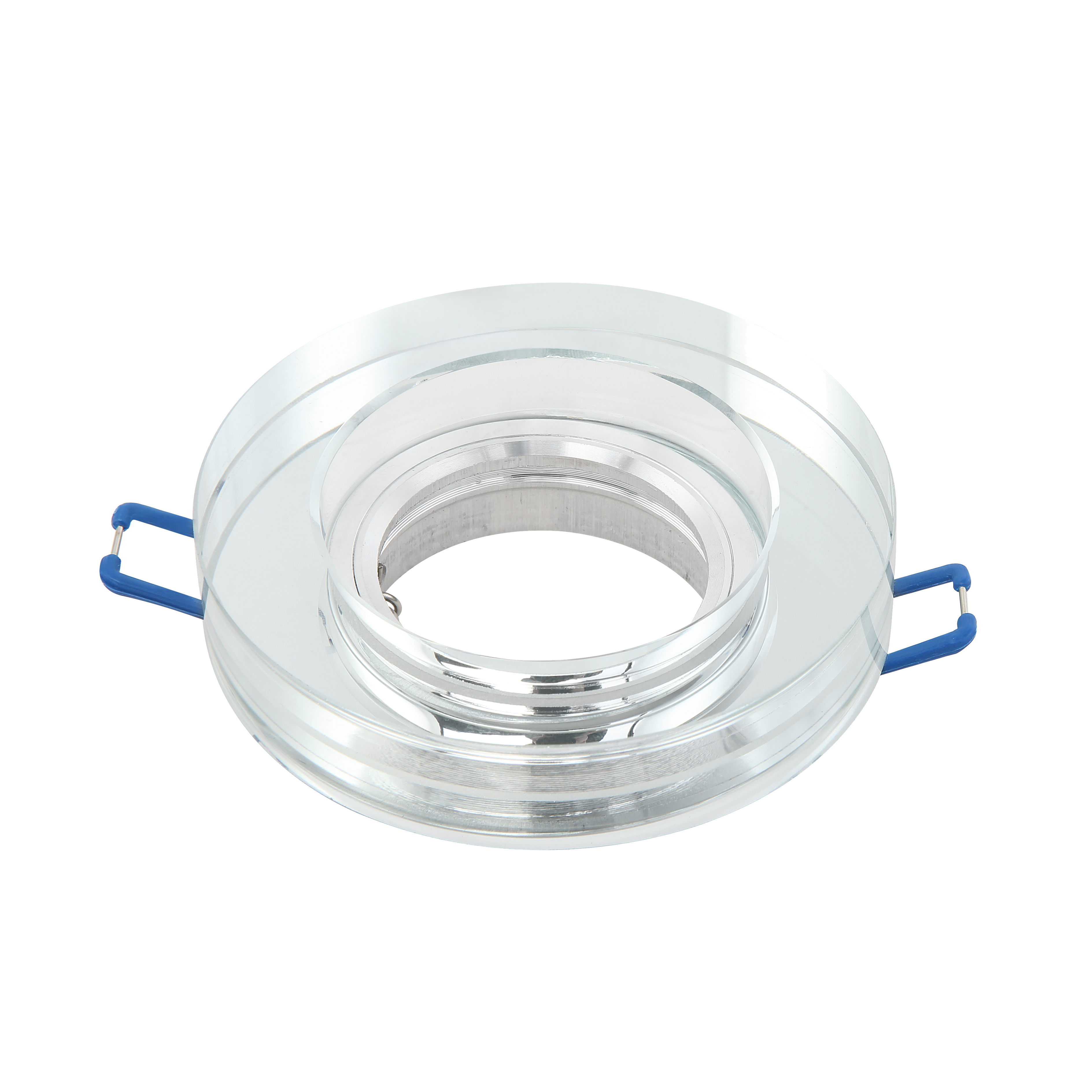 Empotrable Solna Redondo Transparente – iluminación interior de Fabrilamp, uso doméstico, base GU10, cuerpo en aluminio y cristal.