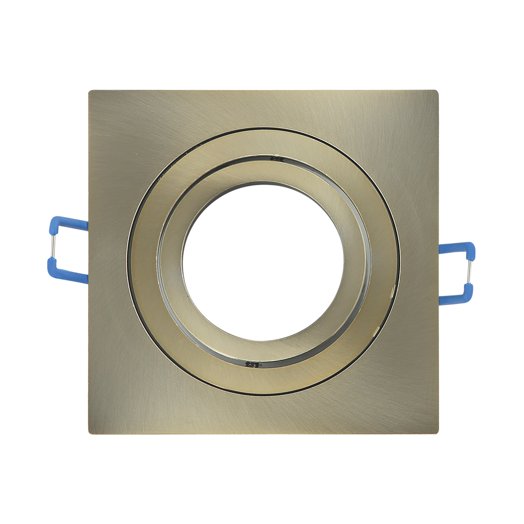 Empotrable Cenote Cuadrado Cuero — Fabrilamp, iluminación interior moderna con domo, compatible GU10 (modelo 14348CU14)