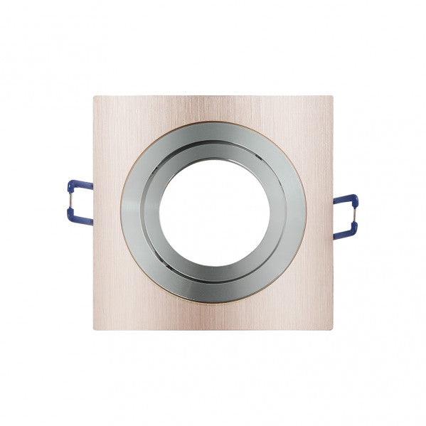 Empotrable Cenote Cuadrado Champagne/Cromo de Fabrilamp – luminaria interior en aluminio, acabado Champagne y Cromo, modelo 14348CU71