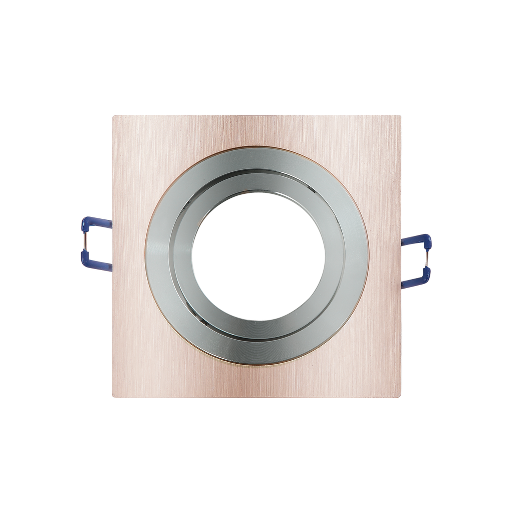 Empotrable Cenote Cuadrado Champagne/Cromo de Fabrilamp (14348CU71) - iluminación interior, aluminio, luminaria doméstica