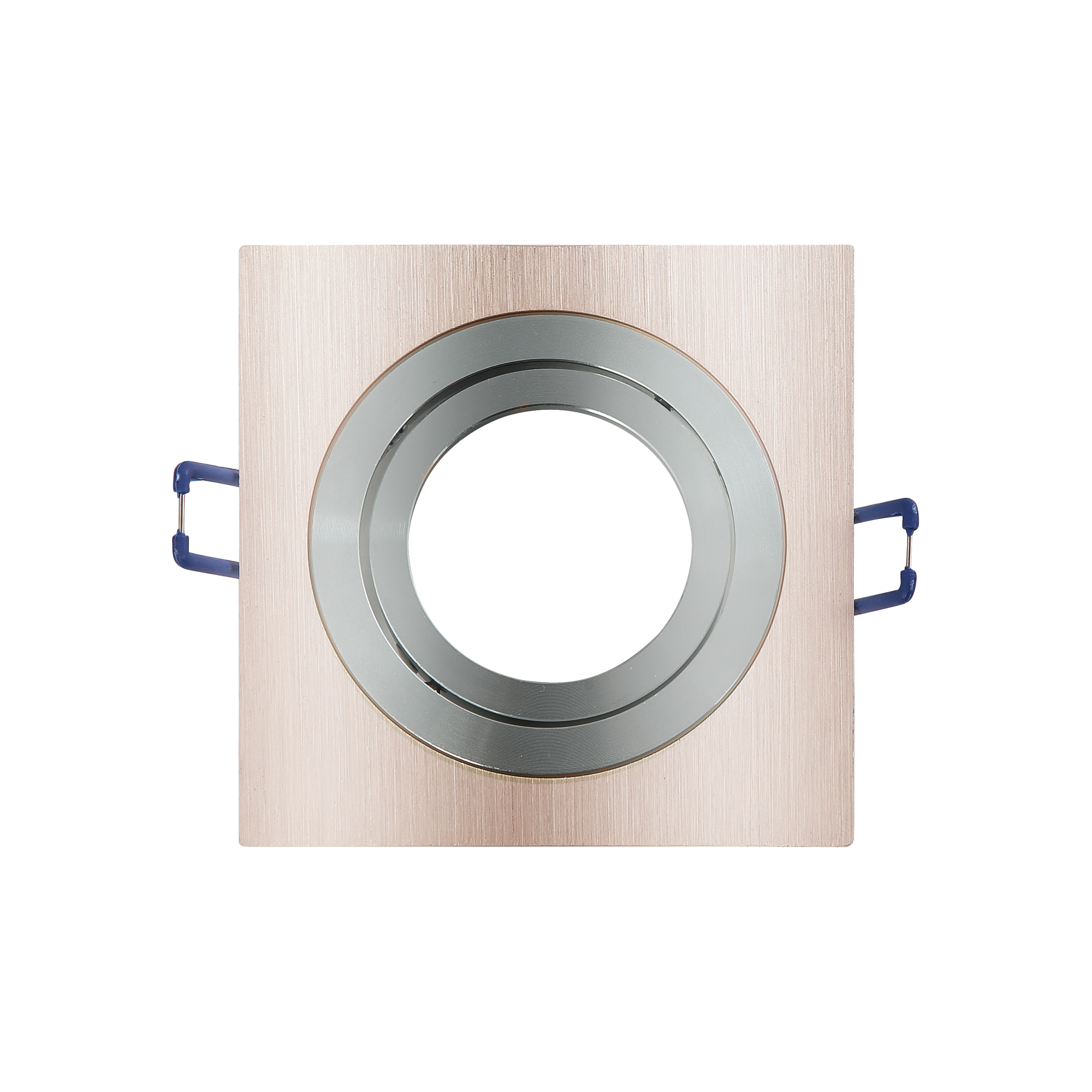 Empotrable Cenote Cuadrado Champagne/Cromo de Fabrilamp (14348CU71) - iluminación interior, aluminio, luminaria doméstica