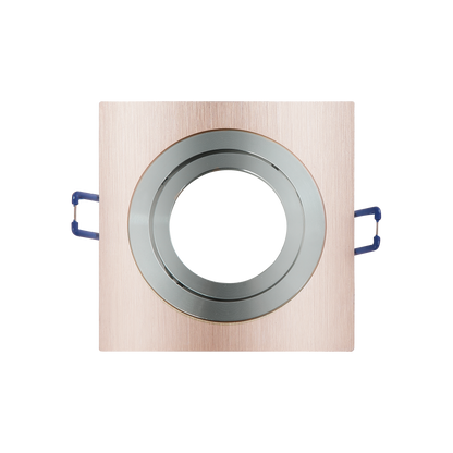 Empotrable Cenote Cuadrado Champagne/Cromo de Fabrilamp (14348CU71) - iluminación interior, aluminio, luminaria doméstica