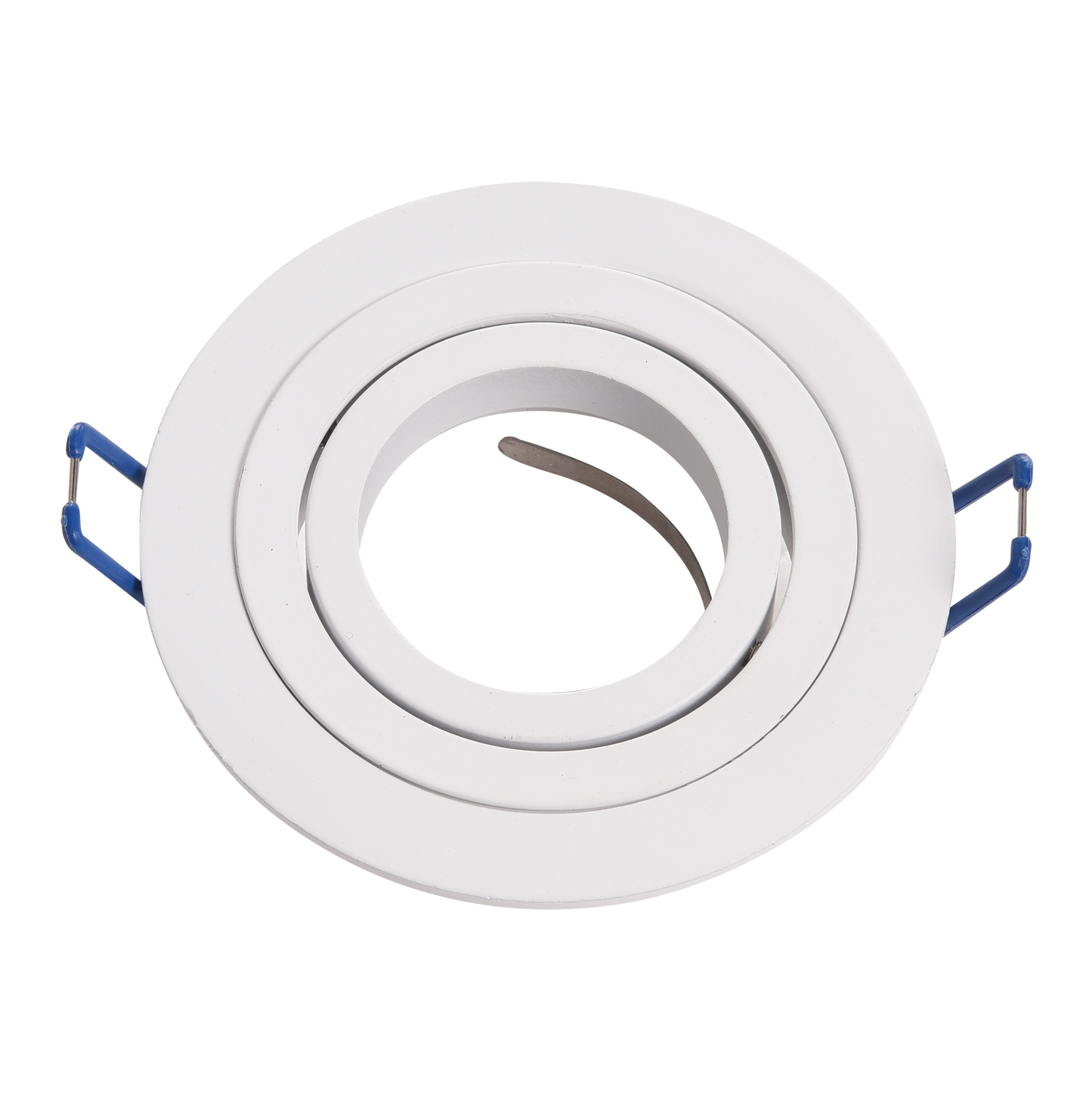 Empotrable Cenote Blanco Redondo, Fabrilamp 14348RE01 — luminaria interior de aluminio blanco orientable con soporte GU10