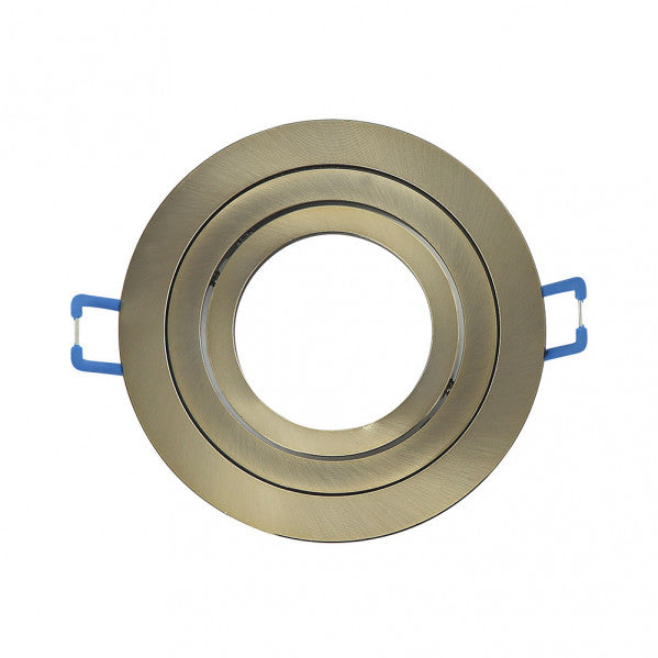 Empotrable Cenote Redondo Cuero de Fabrilamp, modelo 14348RE14 – foco orientable, iluminación técnica para interior, cuerpo en aluminio y acabado cuero, luminaria empotrada para uso doméstico.