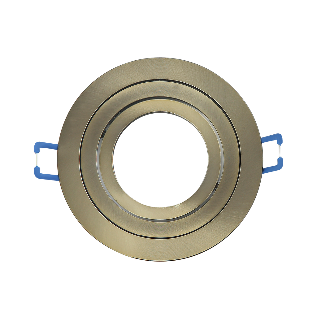 Empotrable redondo Cenote de cuero con acabado en aluminio, Fabrilamp 14348RE14, foco orientable para iluminación interior.