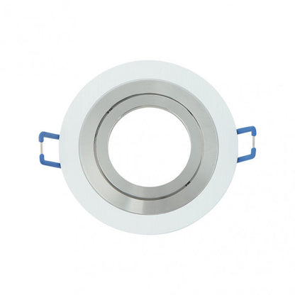 Lámpara empotrable Cenote Blanco/Cromo de Fabrilamp (14348RE46), aluminio, foco orientable GU10, iluminación interior para uso doméstico.