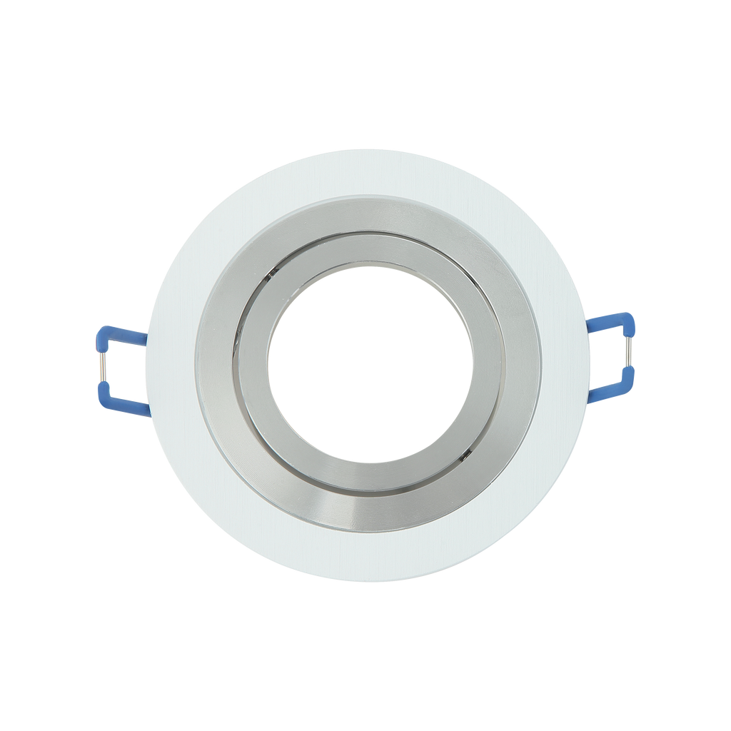 Empotrable Cenote Blanco/Cromo de Fabrilamp (14348RE46) con foco orientable GU10, iluminación interior, aluminio, uso doméstico