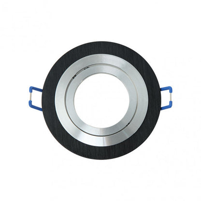 Empotrable cenote redondo en acabado cromo y wengué, Fabrilamp 14348RE69 – iluminación interior de aluminio para uso doméstico.