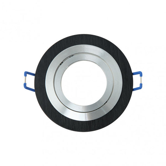 Empotrable cenote redondo en acabado cromo y wengué, Fabrilamp 14348RE69 – iluminación interior de aluminio para uso doméstico.