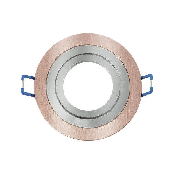 Empotrable Cenote redondo Champagne/Cromo, Fabrilamp 14348RE71; foco orientable, aluminio, iluminación interior, doméstico