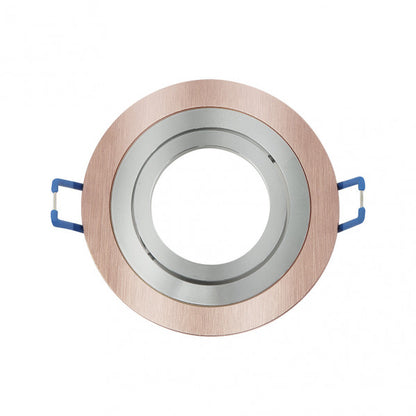 Empotrable Cenote redondo Champagne/Cromo, Fabrilamp 14348RE71; foco orientable, aluminio, iluminación interior, doméstico