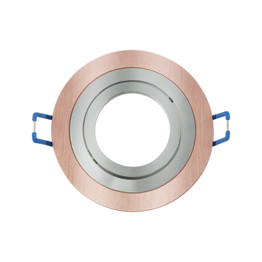 Empotrable Cenote redondo Champagne/Cromo de aluminio con foco orientable, Fabrilamp 14348RE71, iluminación interior