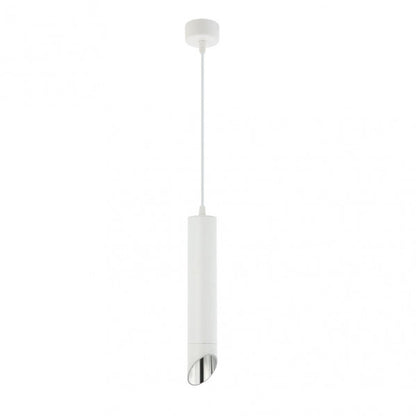 Lámpara colgante Nakhon moderna de Abrila en blanco y plata, con 1 bombilla GU10, fabricada en aluminio para decoración interior doméstica, modelo 143891074, diseño contemporáneo y elegante para iluminación AI2.