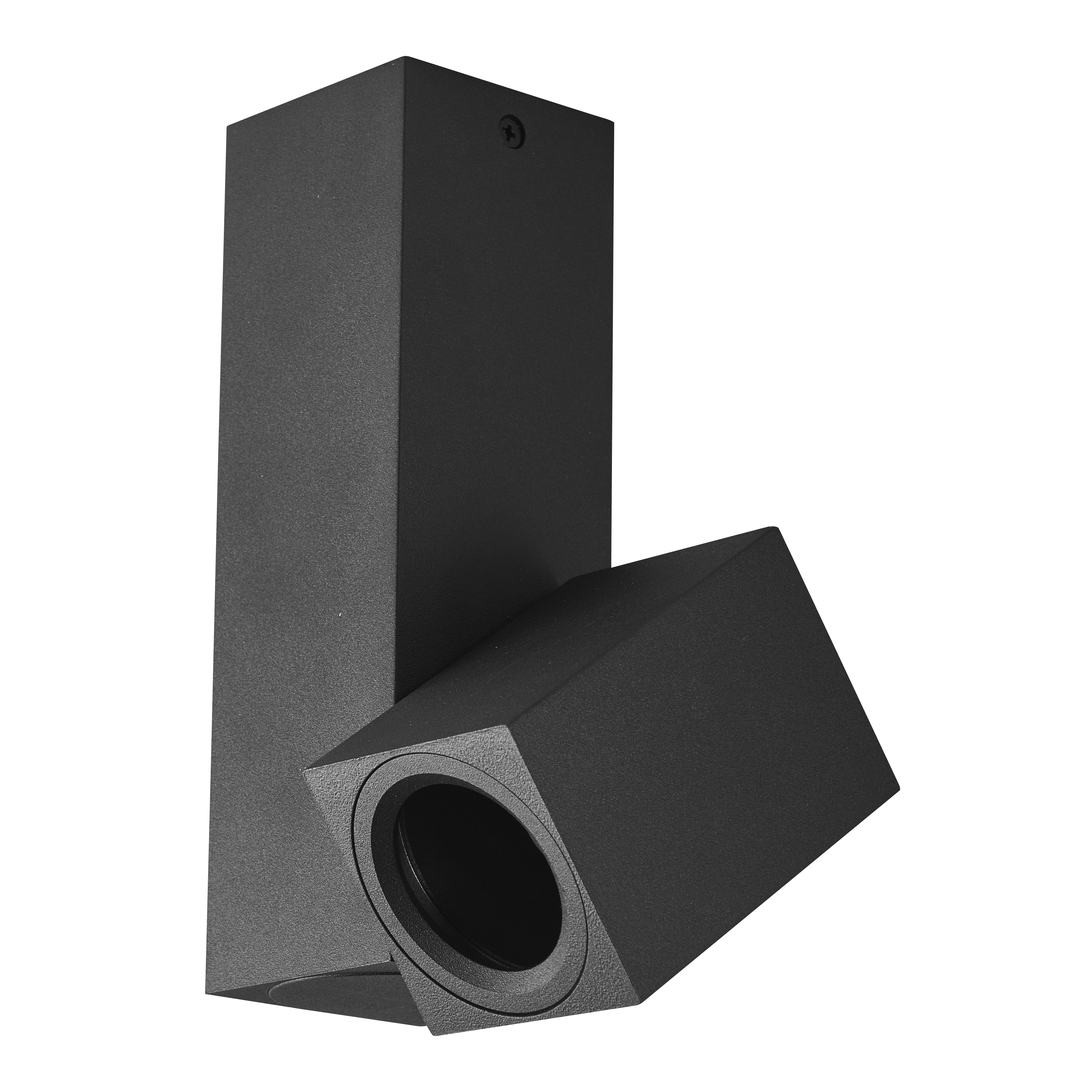 Foco Nerja Negro Orientable 360° de Fabrilamp - Iluminación técnica en aluminio para interior, uso doméstico, color negro, orientable.