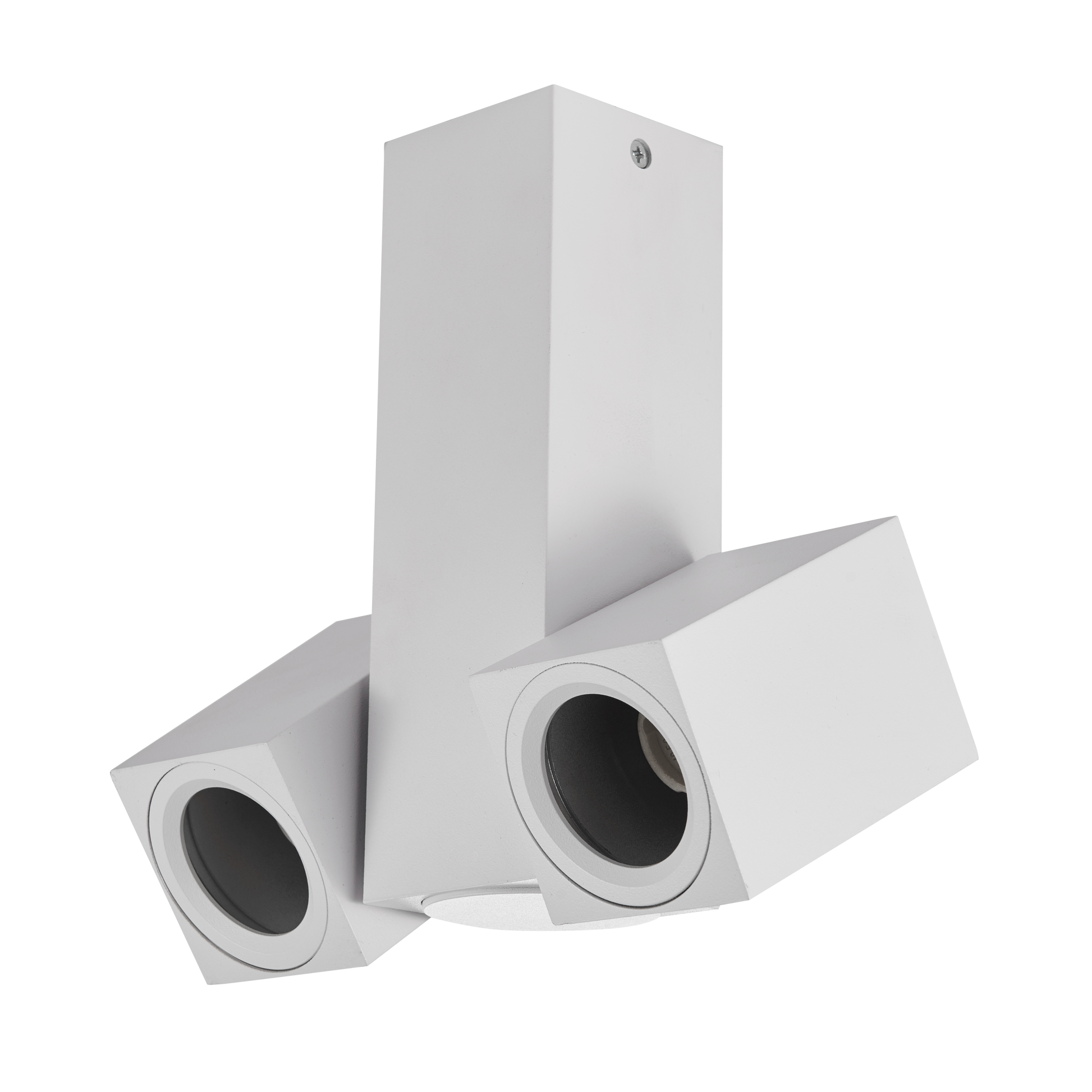 Foco Nerja 2xGU10 blanco orientable 360º en aluminio para interior – Fabrilamp/Abrila, código 143992001