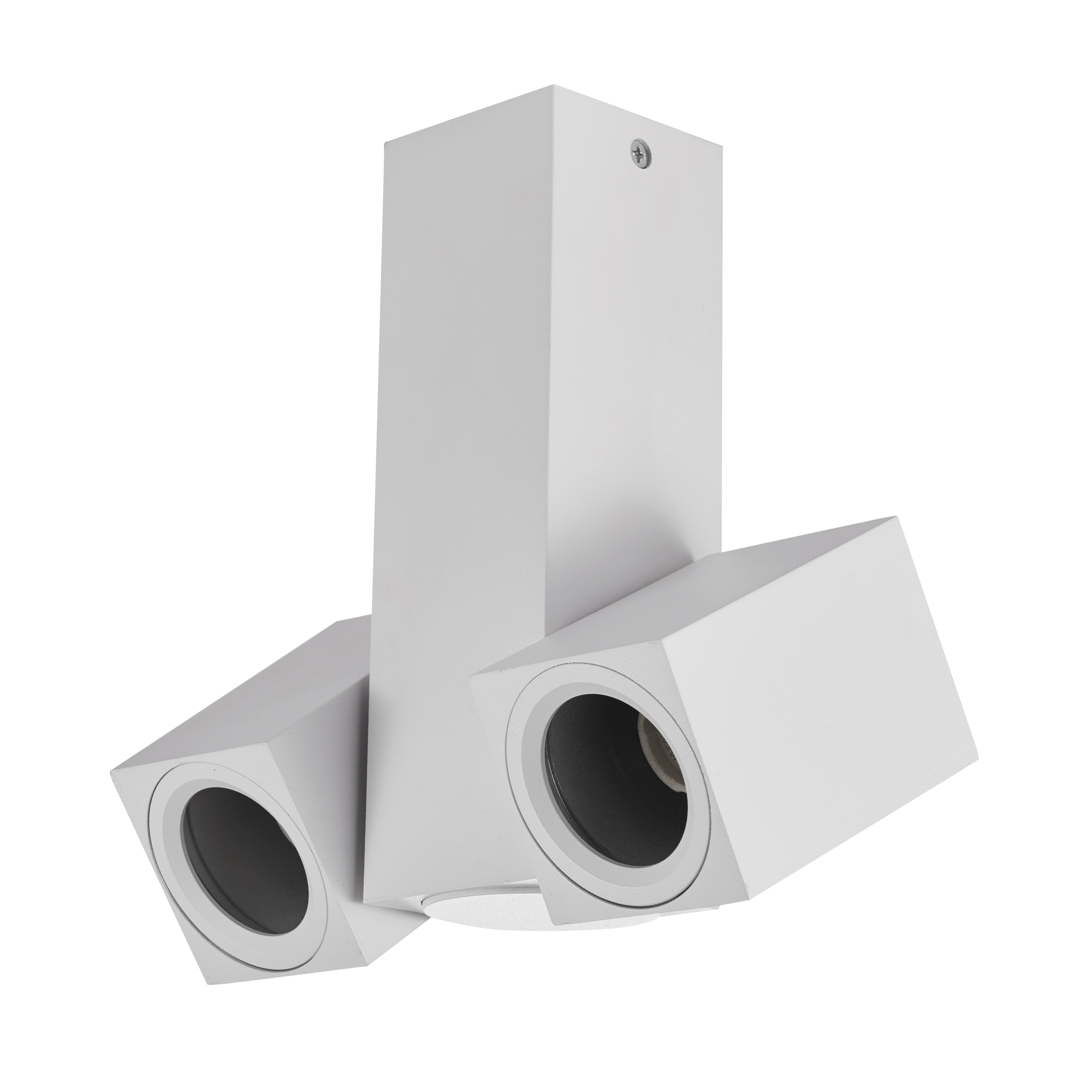 Foco Nerja 2xGU10 blanco orientable 360º en aluminio para interior – Fabrilamp/Abrila, código 143992001