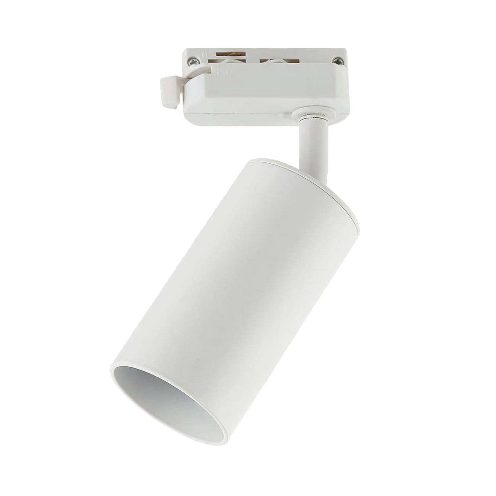 Foco carril Voronia blanco de Fabrilamp (modelo 144181001) con base GU10, aluminio, orientable, para iluminación interior