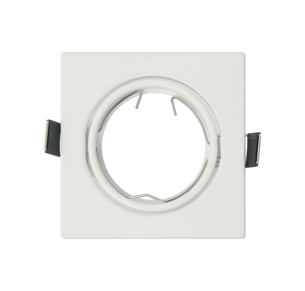 Empotrable MAGURA cuadrado blanco mate para interior, 1x GU10, metal, Fabrilamp 14428OC01