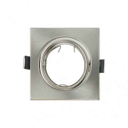 Empotrable Magura cuadrado níquel para interior doméstico, acabado metal y GU10 — Fabrilamp/Abrila 14428OC03