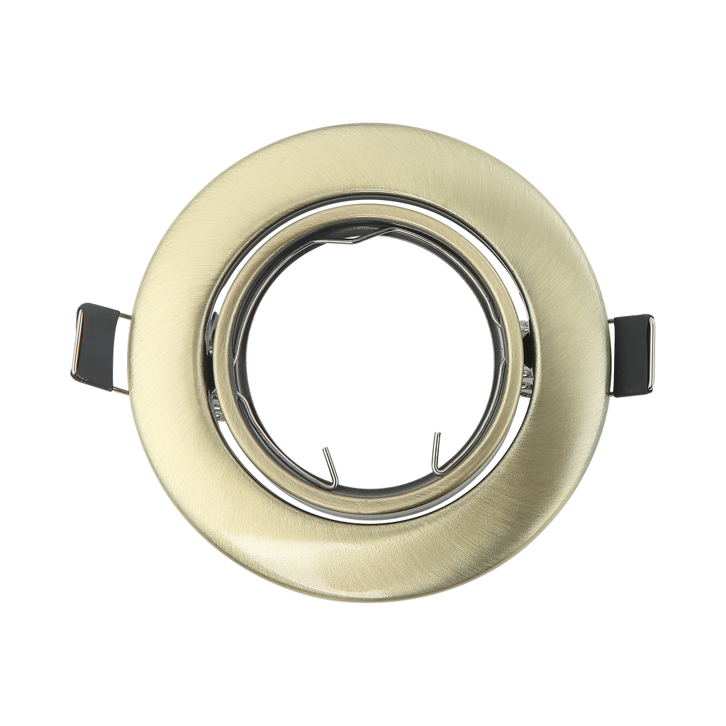 Empotrable orientable de cuero Fabrilamp 14428OR14, iluminación interior GU10, estructura metálica MAGURA para techo.