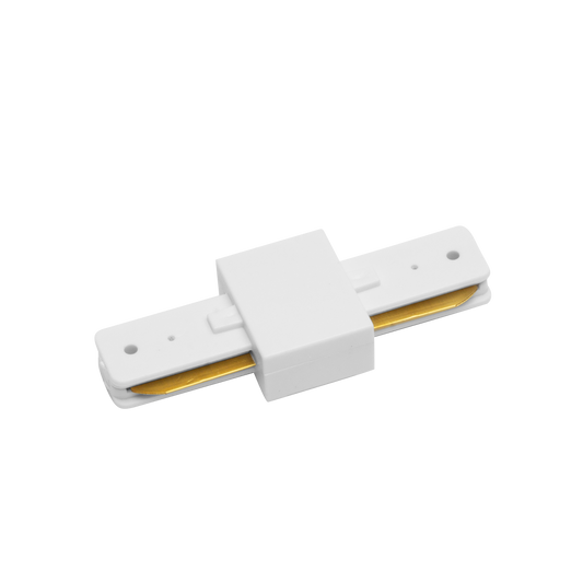 Conector Puente Lineal Pindal Blanco de Aluminio – Fabrilamp 1443CONECT-P-BL para carriles de iluminación técnica en interior.
