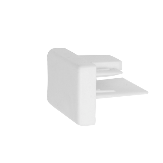 Tapa de cierre para carril Pindal blanco (modelo 1443TAPACIERRE-BL) de Fabrilamp, accesorio de iluminación técnica en policarbonato.