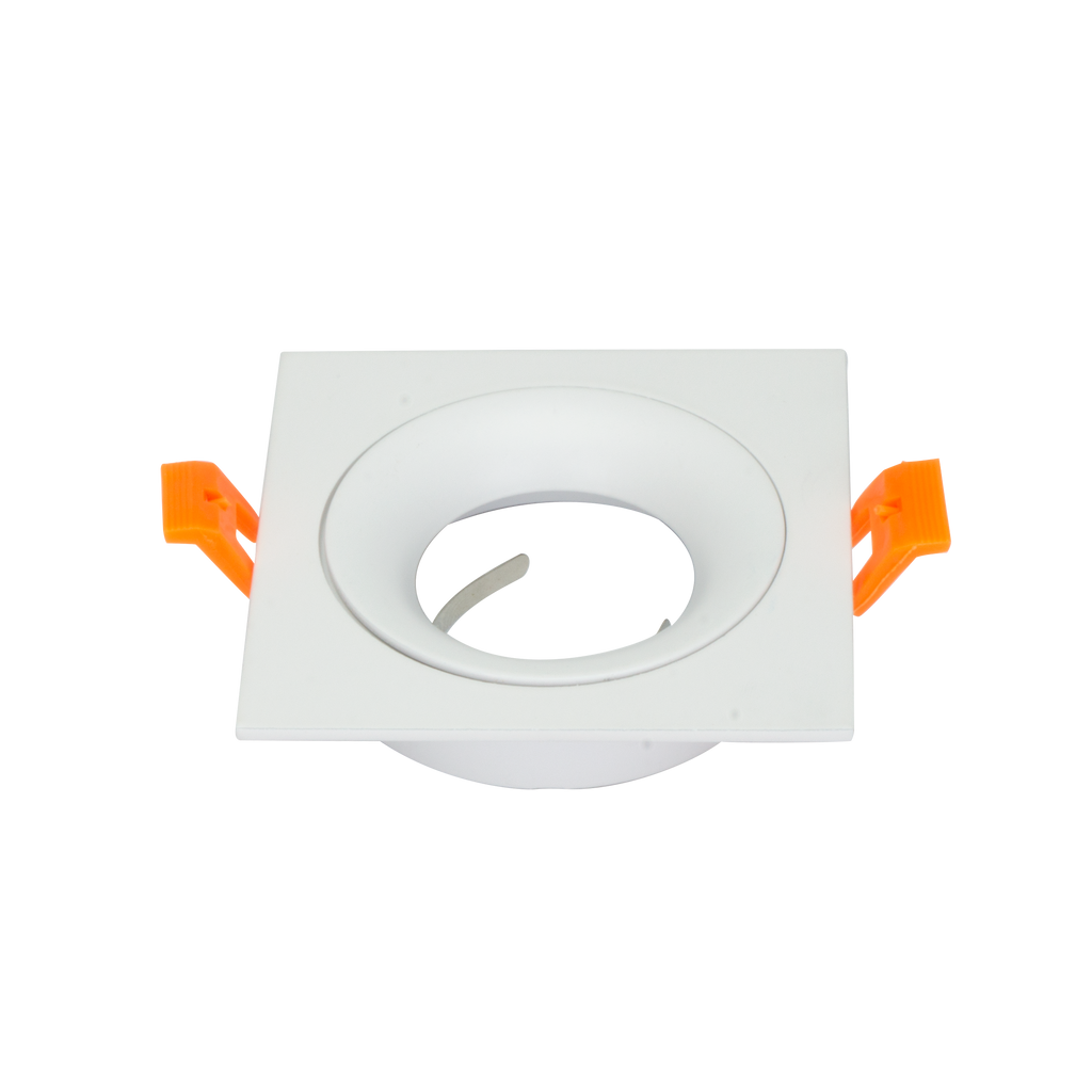 Empotrable Anou Cuadrado Blanco, modelo 14448CU01 de Fabrilamp, iluminación interior en aluminio con base GU10