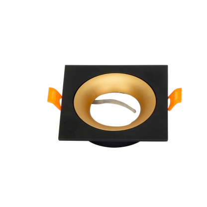 Empotrable cuadrado de aluminio negro/oro Fabrilamp 14448CU16 para techo, iluminación interior GU10