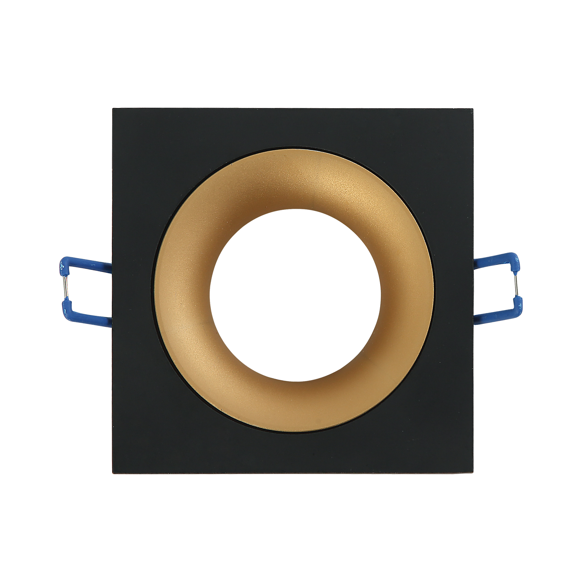 Empotrable ANOU cuadrado negro/oro, Fabrilamp 14448CU16 – luminaria de techo en aluminio para interior con GU10