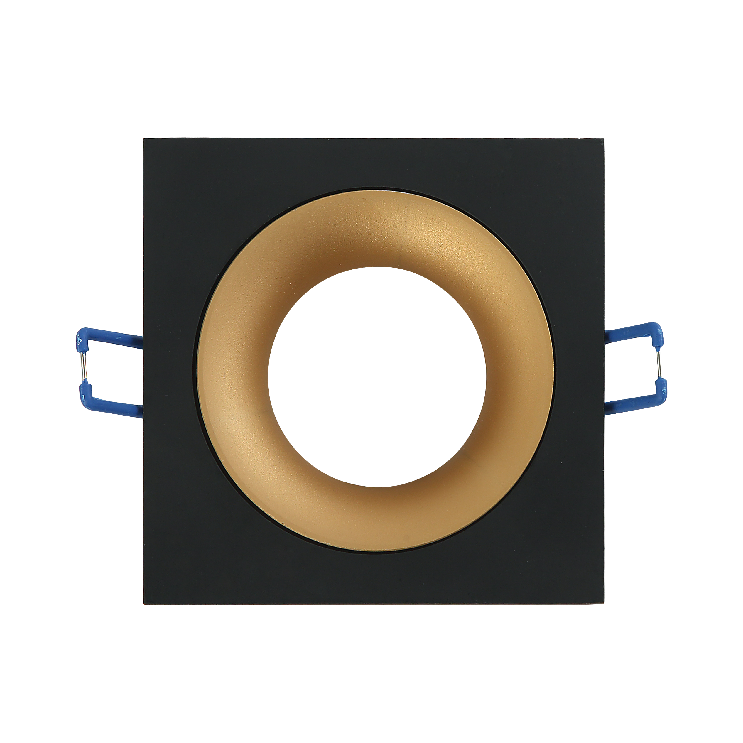 Empotrable ANOU cuadrado negro/oro, Fabrilamp 14448CU16 – luminaria de techo en aluminio para interior con GU10