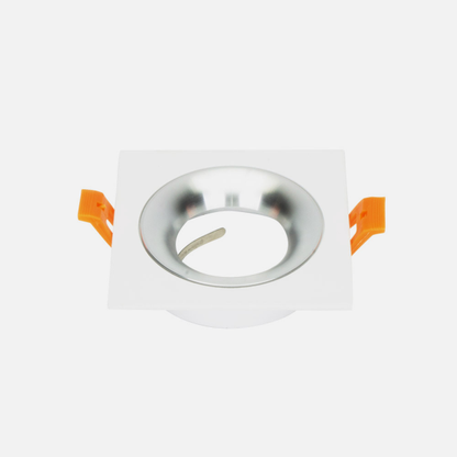 Empotrable ANOU blanco/cromo de aluminio, Fabrilamp 14448CU46, luminaria cuadrada para iluminación interior doméstica