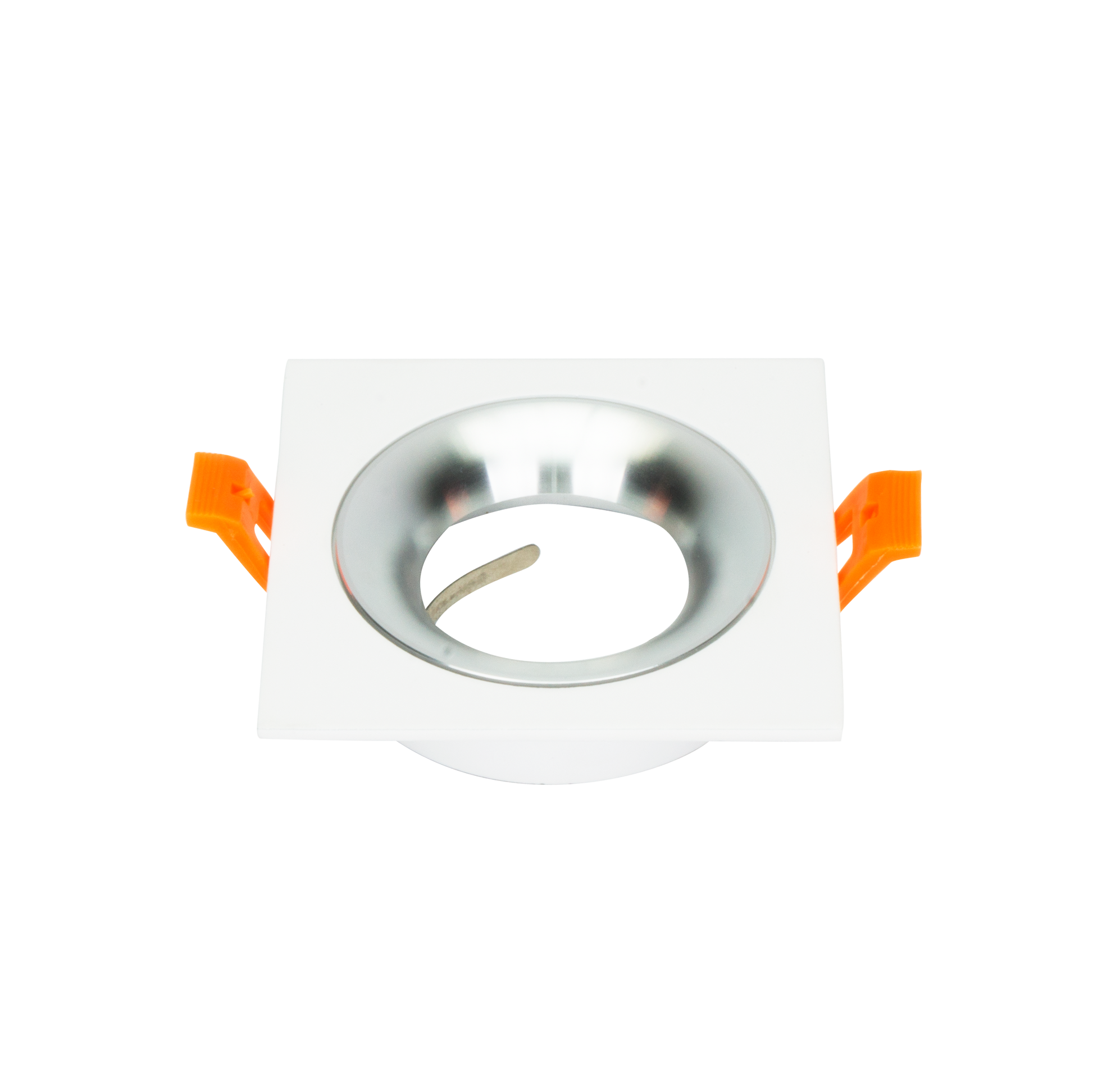 Empotrable ANOU Blanco/Cromo de Fabrilamp, modelo 14448CU46, luminaria empotrable cuadrada para interior, uso doméstico, acabado blanco y cromo