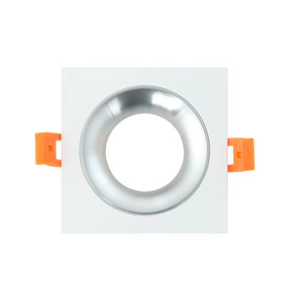 Luminaria empotrable ANOU Blanco/Cromo de Fabrilamp, modelo 14448CU46, cuadrada, de aluminio, para interior doméstico