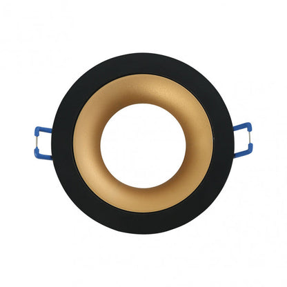 Empotrable redondo ANOU Negro/Oro en aluminio | Fabrilamp 14448RE16, iluminación técnica para interior