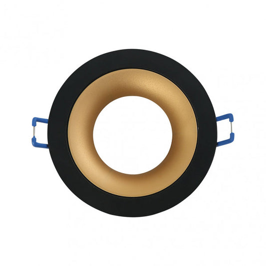 Empotrable redondo ANOU Negro/Oro en aluminio | Fabrilamp 14448RE16, iluminación técnica para interior